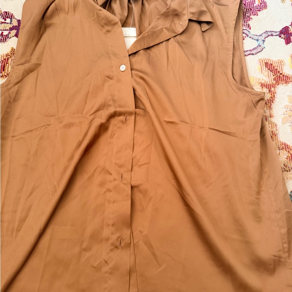 Banana Republic Sleeveless Tan Blouse